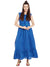 Blue leheriya printed long dress