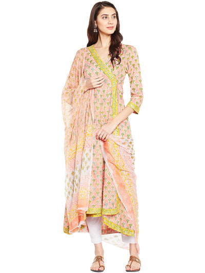 Peach Chiffon Dupatta