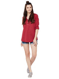 Red-linen-shirt