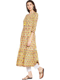 Yellow Two Tier Kurta