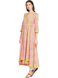 Peach Overlap Kurta