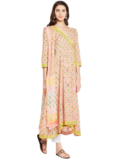 Peach Chiffon Dupatta