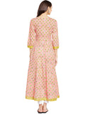 Peach Overlap Kurta