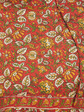 Red Hand Block Printed Anarkali Kurta