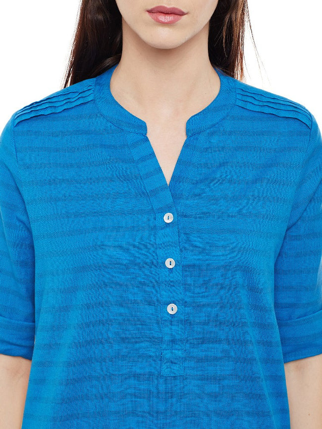Blue-linen-shirt