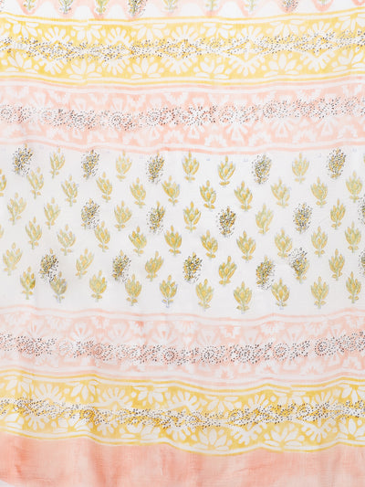 Peach Chiffon Dupatta