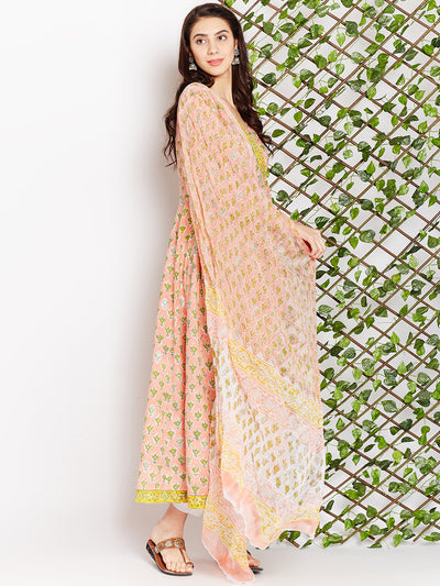 Peach Chiffon Dupatta